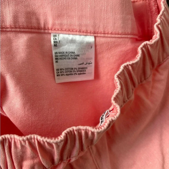 Epic thread girls denim skort peach Elastic waist size 7 - Picture 4 of 7
